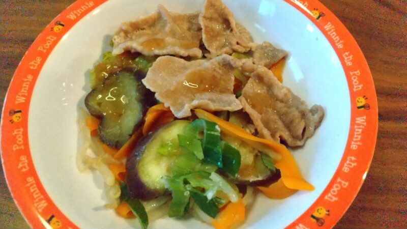 ポン酢をかけて完成