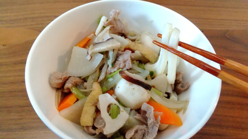 けんちんうどん完成