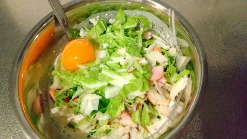 材料を混ぜる前